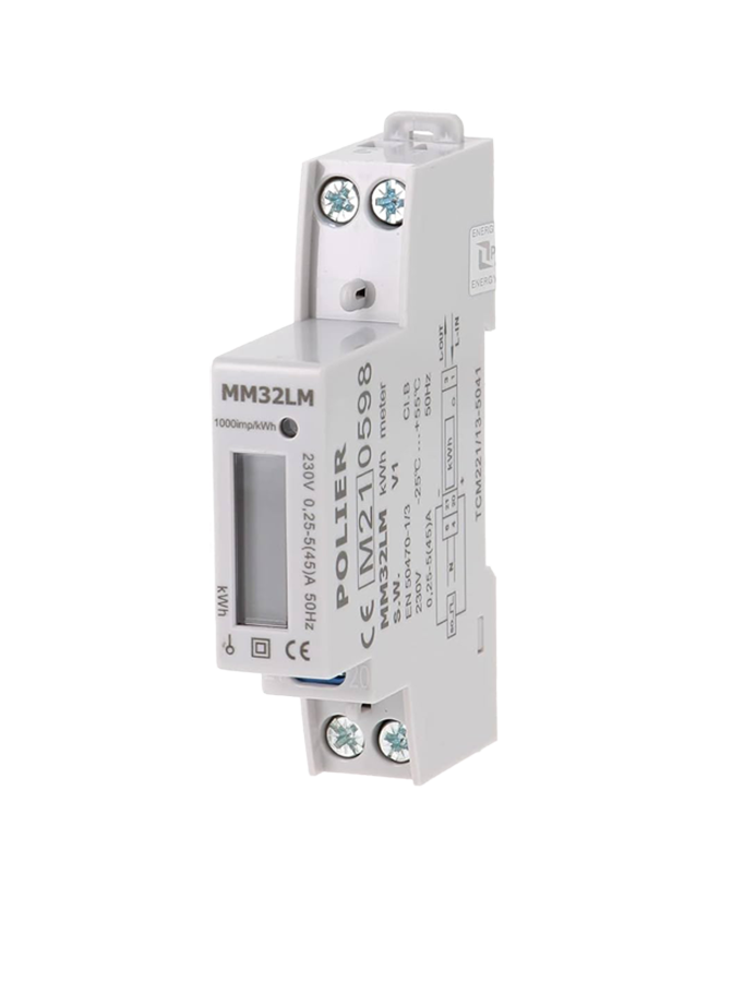 Polier compteur électrique monophasé 45A MID