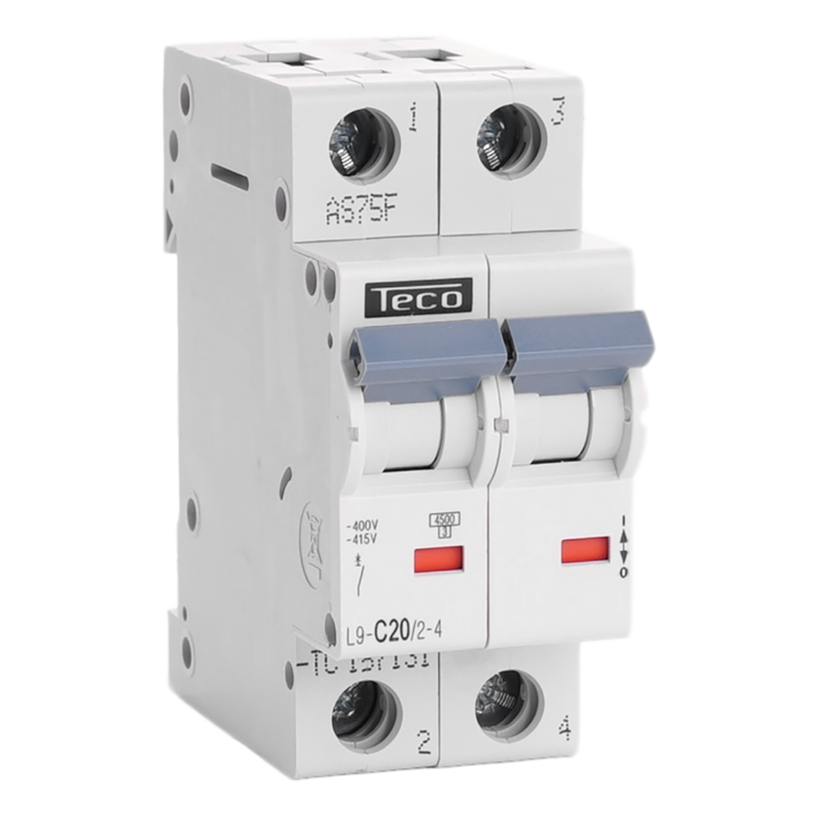 Disjoncteur TC 2P 20A 4.5kA module condense