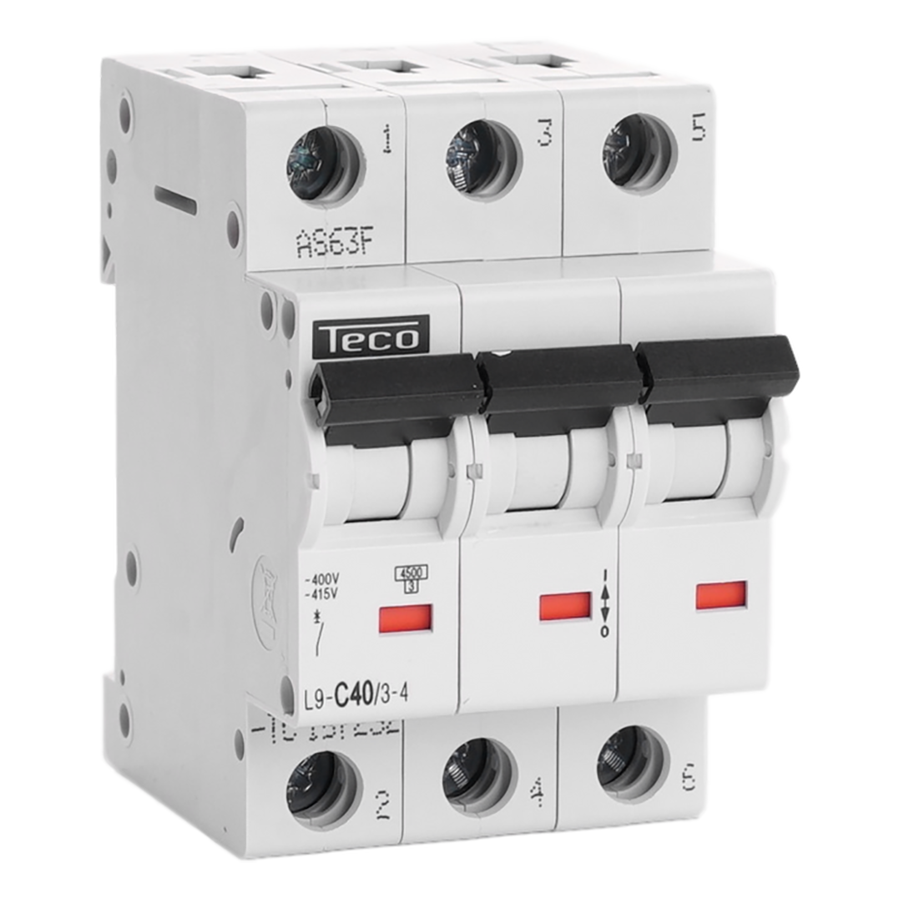 Disjoncteur TC 3P 40A 4.5kA courbe C