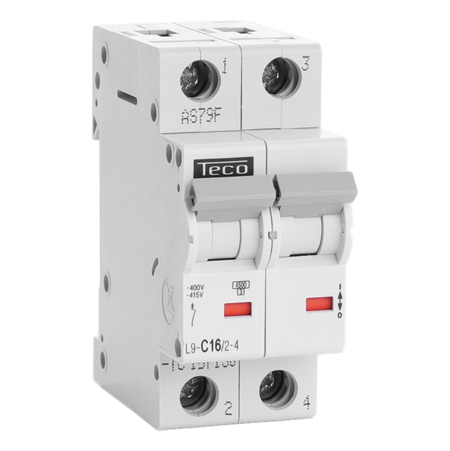 Disjoncteur TC 2P 16A 4.5kA courbe C
