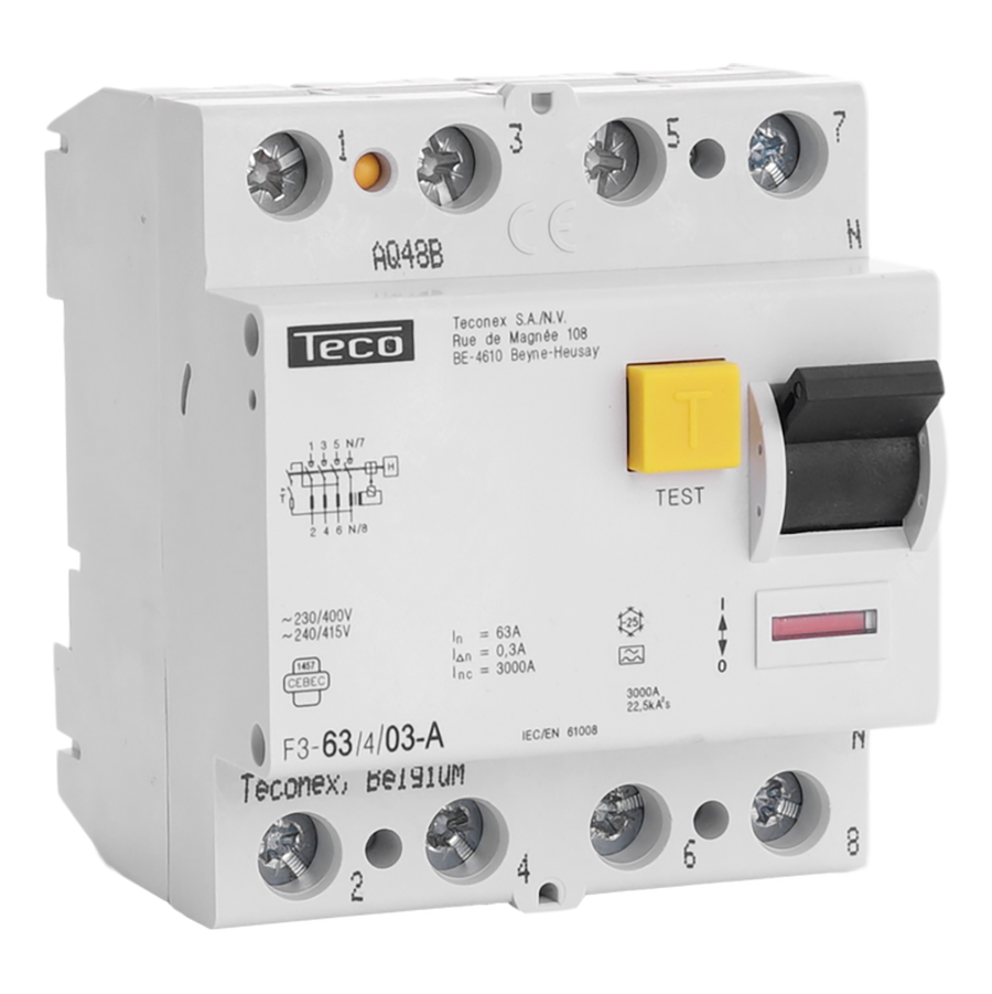 Inter-différentiel TC 4P 63A 300mA type A