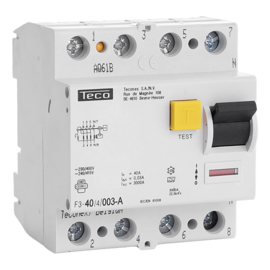 Inter-différentiel TC 4P 40A 30mA type A