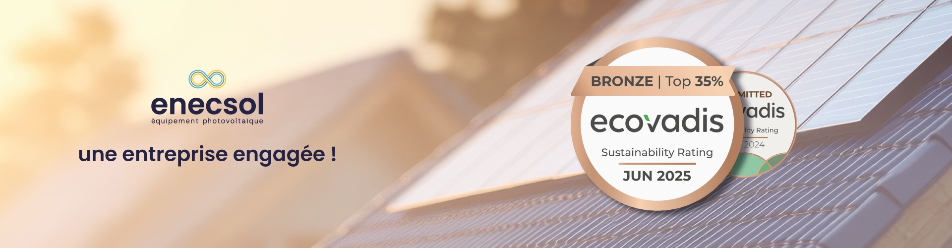 badge Ecovadis de bronze, Enecsol entreprise engagée