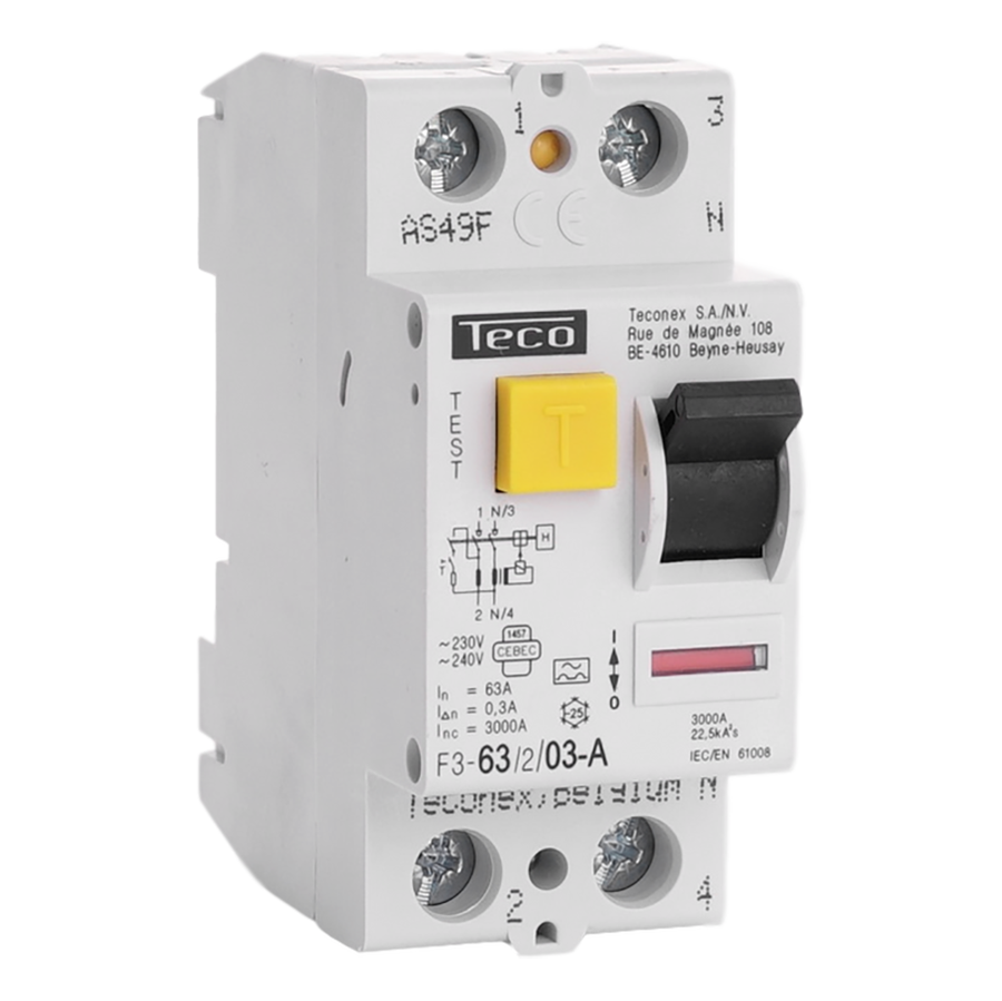 Inter-différentiel TC 2P 63A 300mA type A