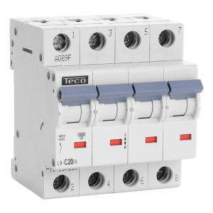 Disjoncteur TC 4P 20A 10kA courbe C
