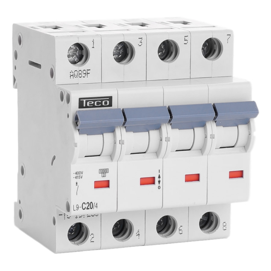 Disjoncteur TC 4P 20A 10kA courbe C