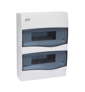 IDE coffret 24 modules 2x12 volet transparent