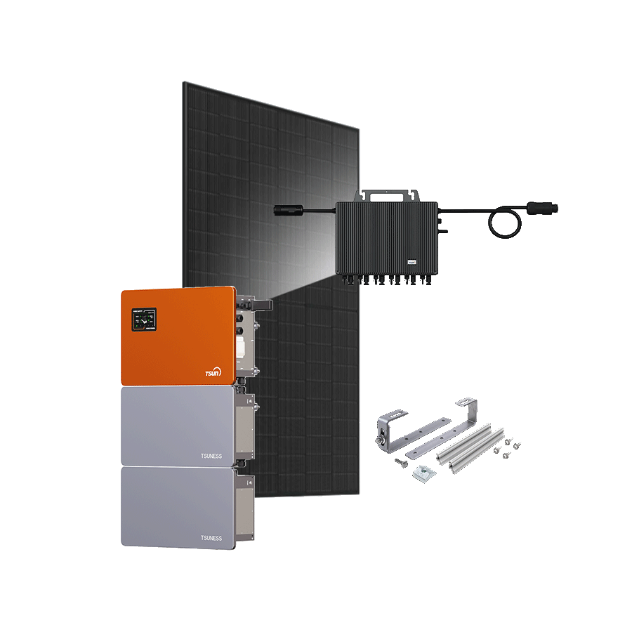 Kit 3 kWc JA SOLAR 500 et TSUN MX3000 + TSUN 5kWh - Ardoise