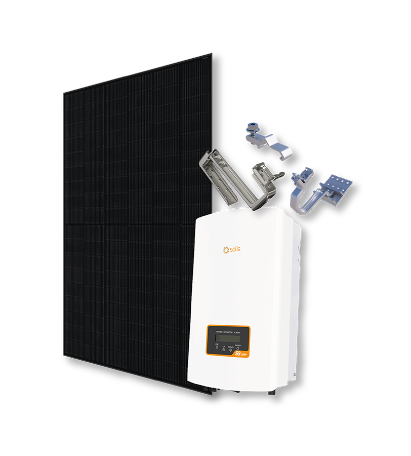 Kit 3 kWc AMERISOLAR 500 et onduleur SOLIS - Tuile