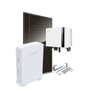 Kit 9 kWc DAS SOLAR 500 et onduleur hybride SOLIS + SOLUNA 5kWh LV - Tuile