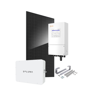Kit 3 kWc JA SOLAR 500 et onduleur hybride SOLIS + SOLUNA 5kWh LV - Tuile